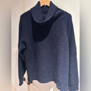J. Crew Funnel Neck Navy Sweater. NWT!          Sz: XXL